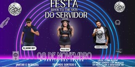 Convite e informações sobre a festa do dia do servidor